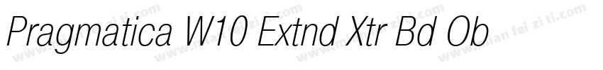 Pragmatica W10 Extnd Xtr Bd Ob字体转换